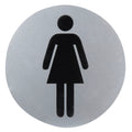 Cartel aluminio baño mujer ø12 cm