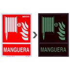 Cartel / señal fluorescente manguera 30x21 cm