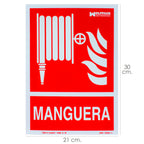 Cartel / señal fluorescente manguera 30x21 cm