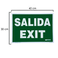 Cartel / señal fluorescente salida exit 30x42 cm