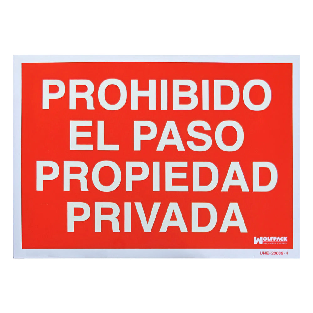 Placa de "Proibida a entrada" - propriedade privada 30x42
