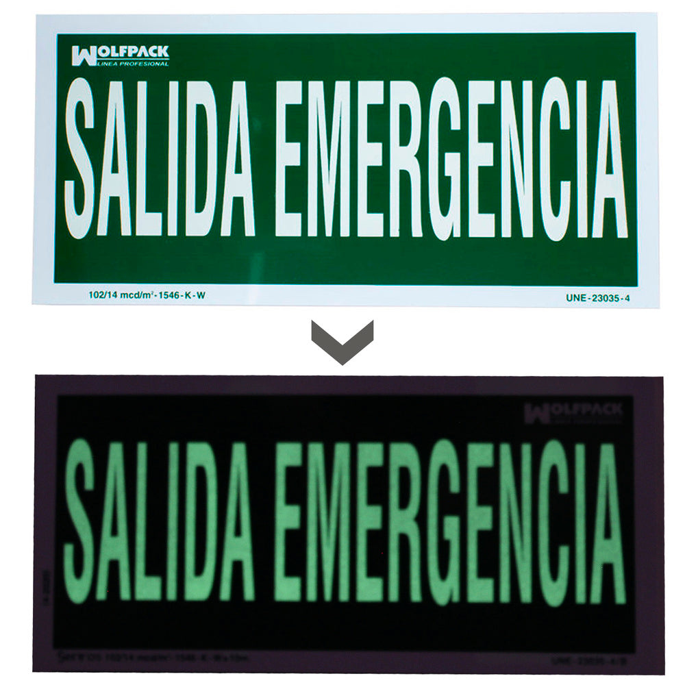 Cartel salida de emergencia 15x30 cm