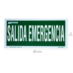 Cartel salida de emergencia 15x30 cm