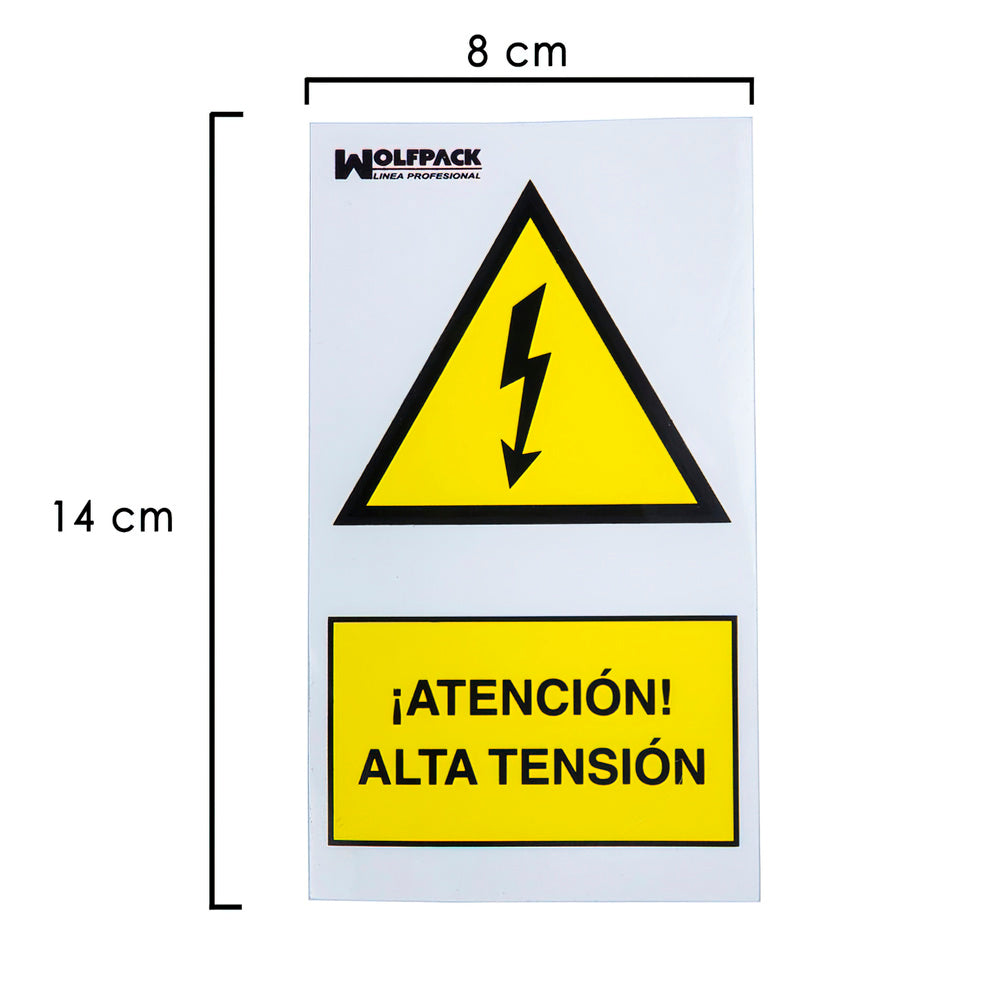 High voltage adhesive sign 140x80 cm