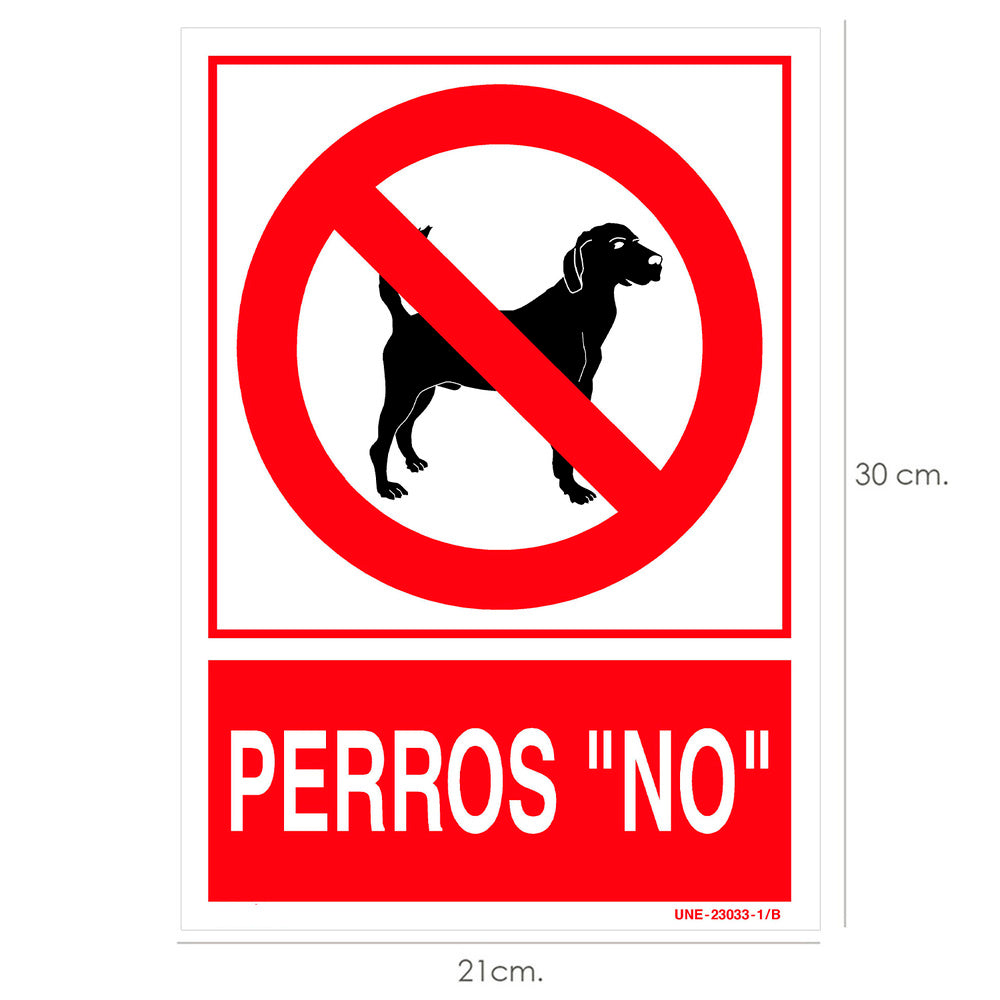 Placa/poster "Proibida a entrada de cães" 30x21 cm