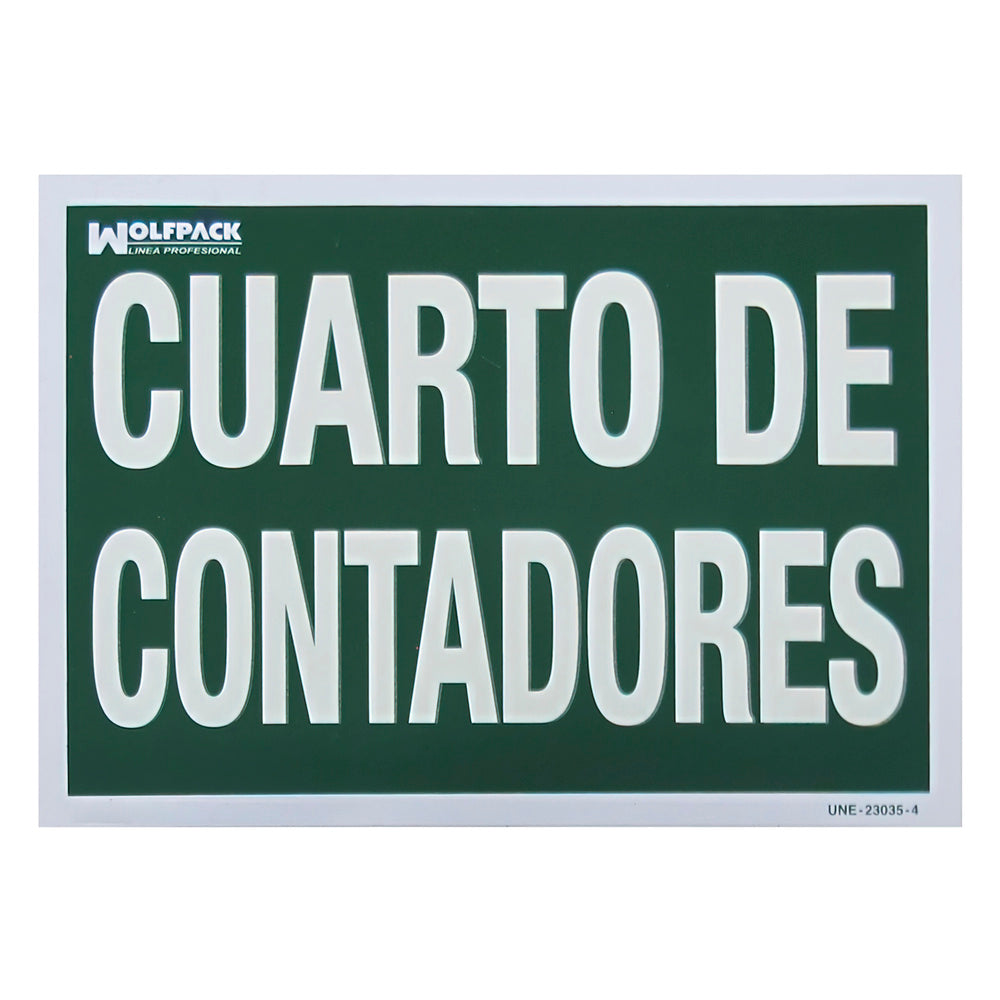 Cartel cuarto de contadores 30x21