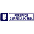 Rótulo adesivo 250x63 mm por favor feche a porta