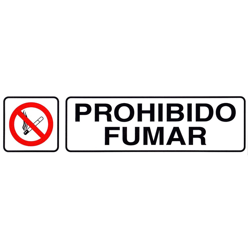 Rotulo adhesivo 250x63 mm prohibido fumar
