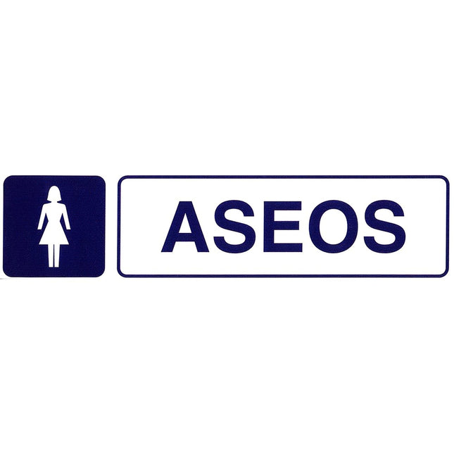 Rotulo Adhesivo 250x63 mm. Aseos Señoras