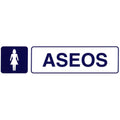 Rotulo adhesivo 250x63 mm aseos señoras