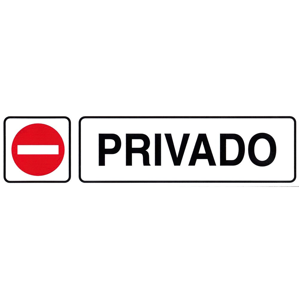 Rotulo adhesivo 250x63 mm privado