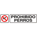 Rótulo adesivo 250x63 mm proibido cães