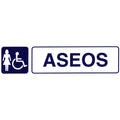 Rótulo adesivo WC deficiência+senhoras 250x63 mm