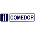 Rotulo adhesivo 250x63 mm comedor
