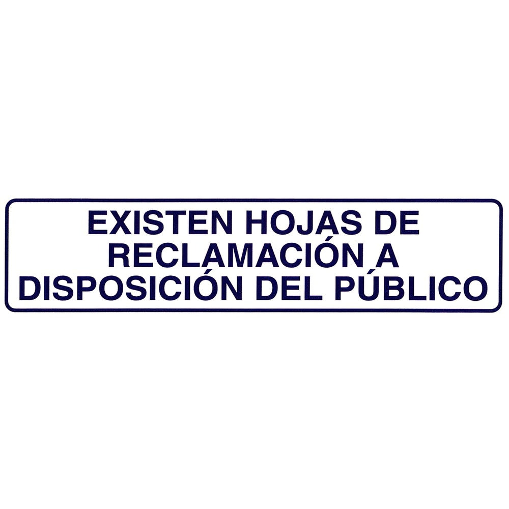 Rotulo adhesivo 250x63 mm existen hojas reclamaciones