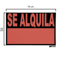 Cartel se alquila  70x50 cm