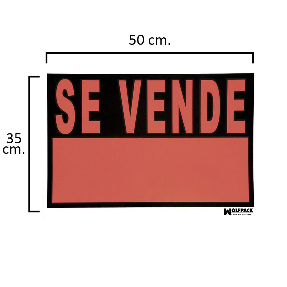 Cartel se vende  50x35 cm