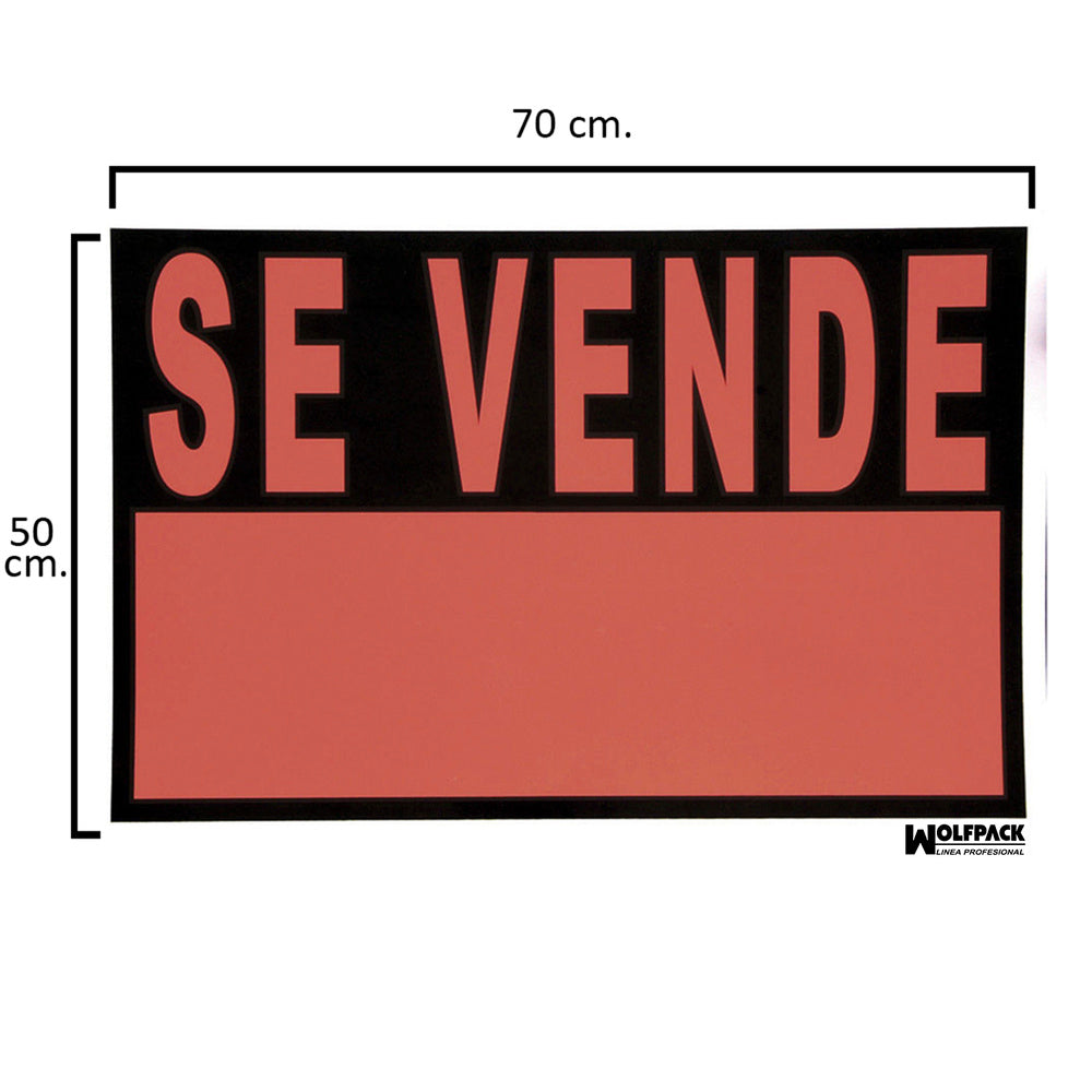 Cartel se vende  70x50 cm