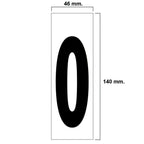 Numero adhesivo 46x140 mm   nº 0