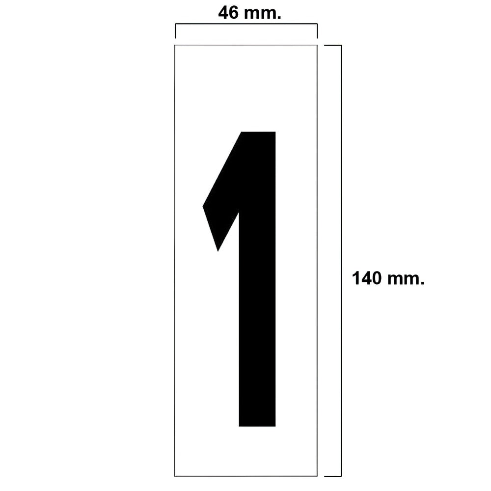 Sticker number 46x140 mm No. 1