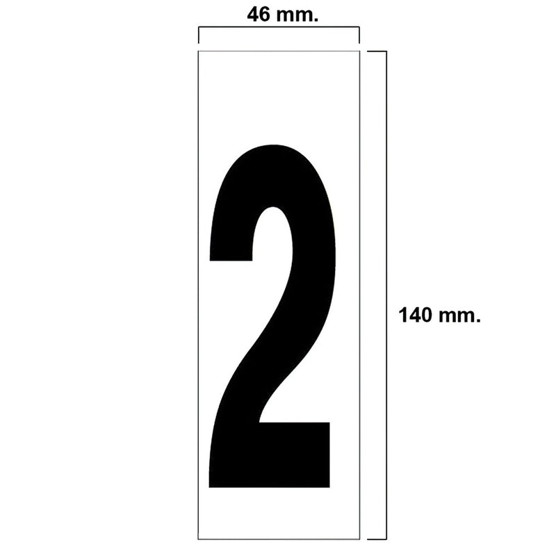 Numero adhesivo 46x140 mm.   nº 2