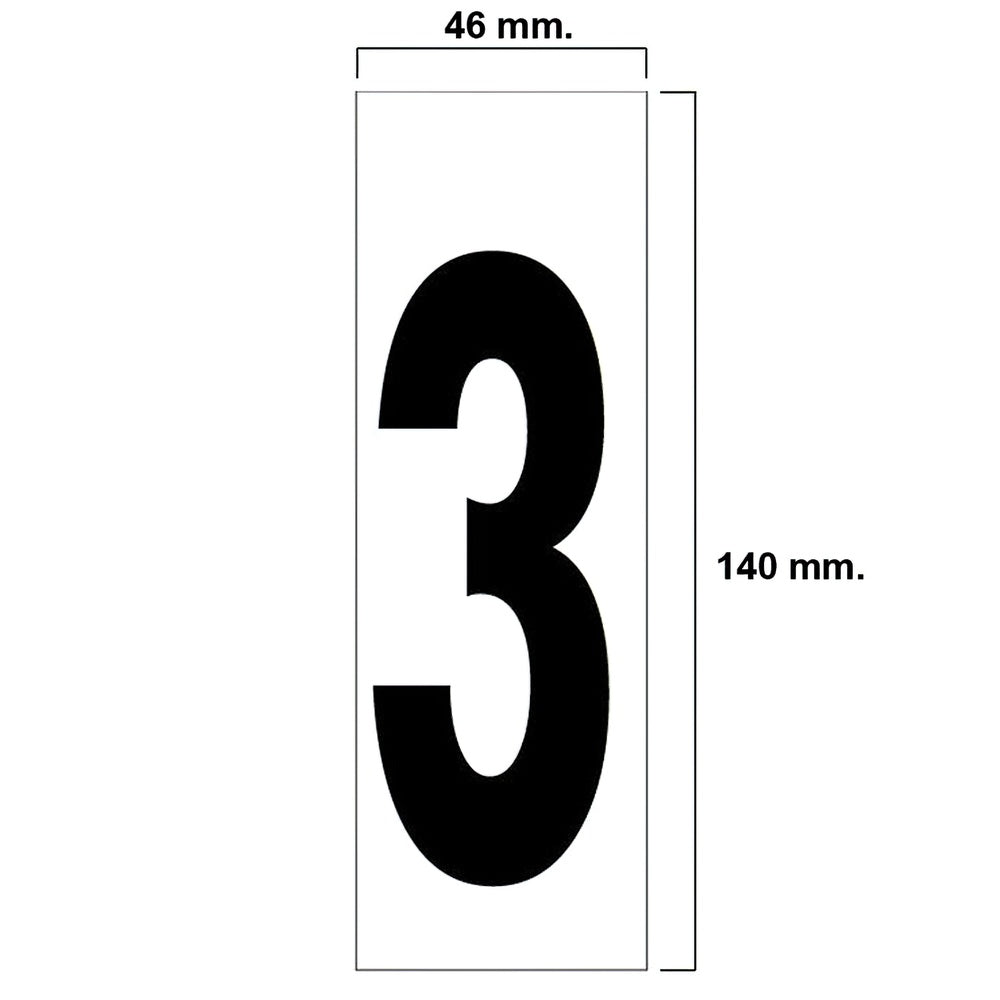 Sticker number 46x140 mm # 3