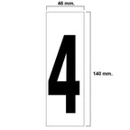 Numero adhesivo 46x140 mm   nº 4