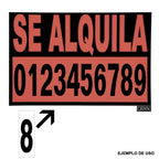 Numero adhesivo 46x140 mm   nº 4