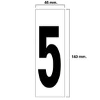 Numero adhesivo 46x140 mm   nº 5
