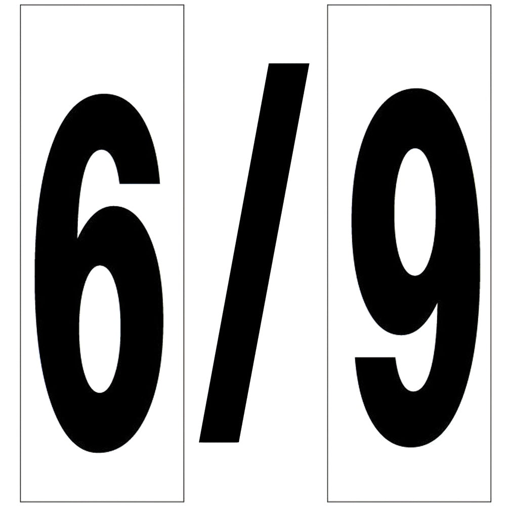 Adhesive number 46x140 mm No. 6 / 9