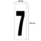 Numero adhesivo 46x140 mm   nº 7