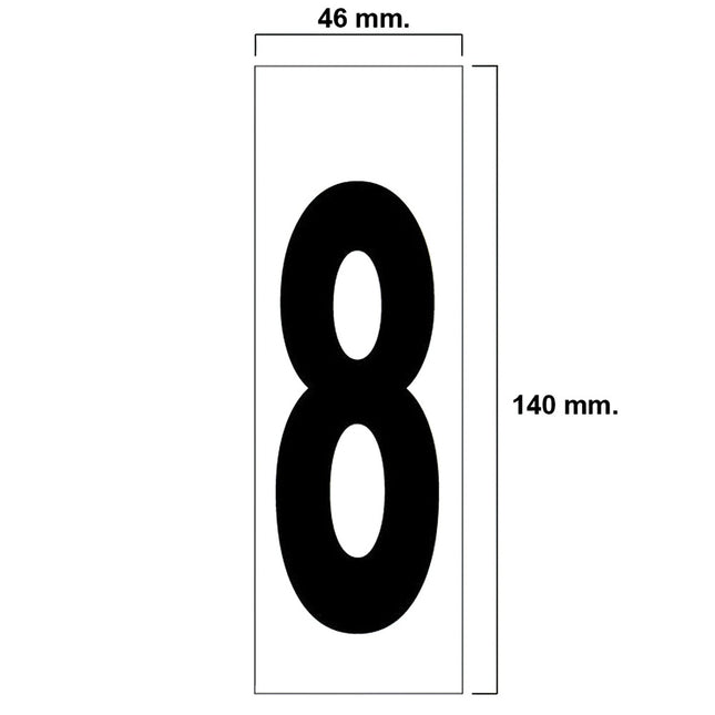 Numero adhesivo 46x140 mm.   nº 8