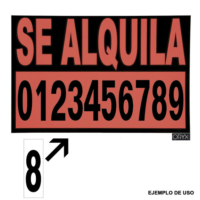 Numero adhesivo 46x140 mm.   nº 8