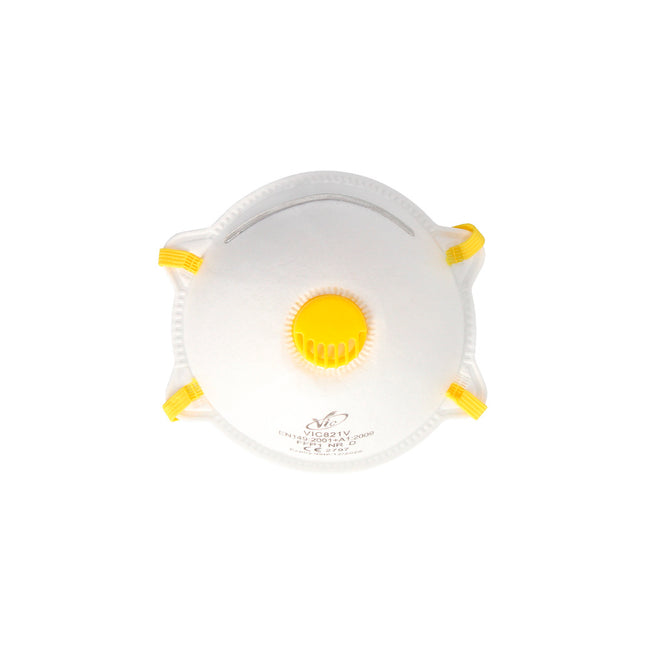 Mascarilla FFP1 rigida con valvula (10 unidades) envasadas individualmente