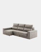 Soft and comfortable grey chaise longue sofa for modern living room