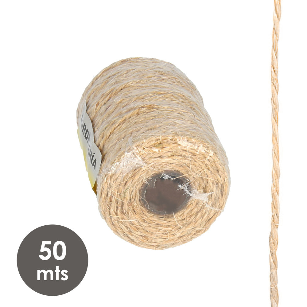 Cuerda sisal nº1 2 cabos (bobina 220 g / 50 m.)