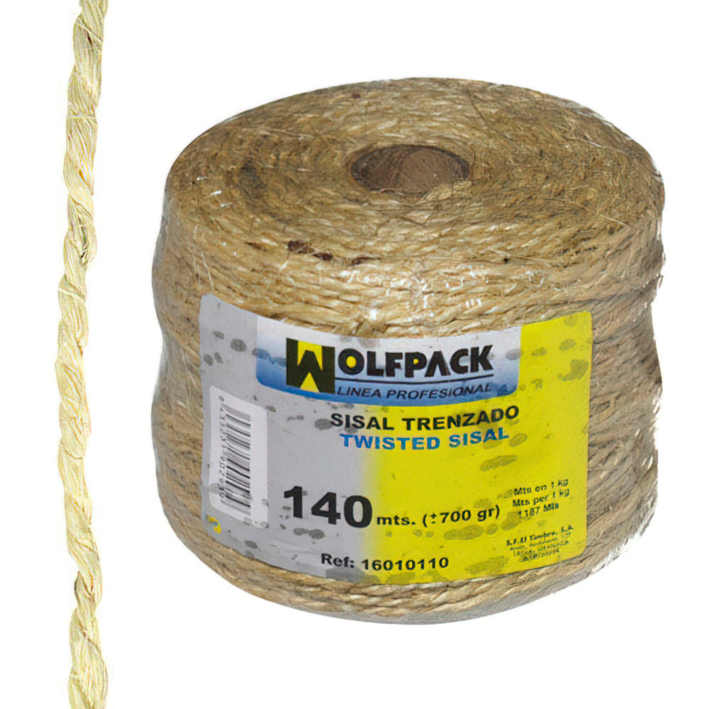 Corda de sisal nº 3 4-2 cabos (bobina 700 g /140 m)