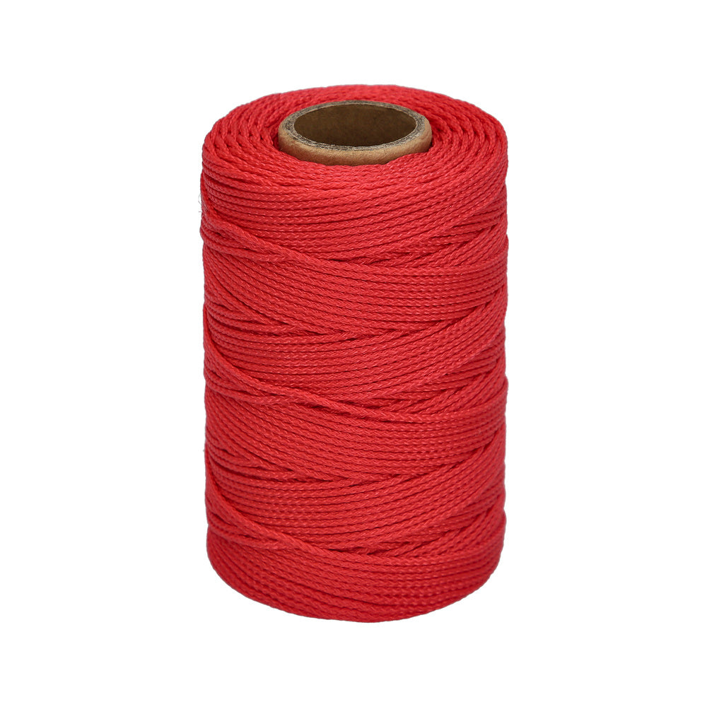 Red polypropylene braided rope (100-meter spool)
