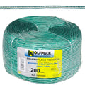 Cuerda trenzada polipropileno blanca / verde (bobina 200 m.)