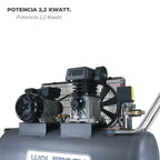Compresor 100 litros / 8 bares / 2,2 kw - 3,0 hp  lubricado por aceite