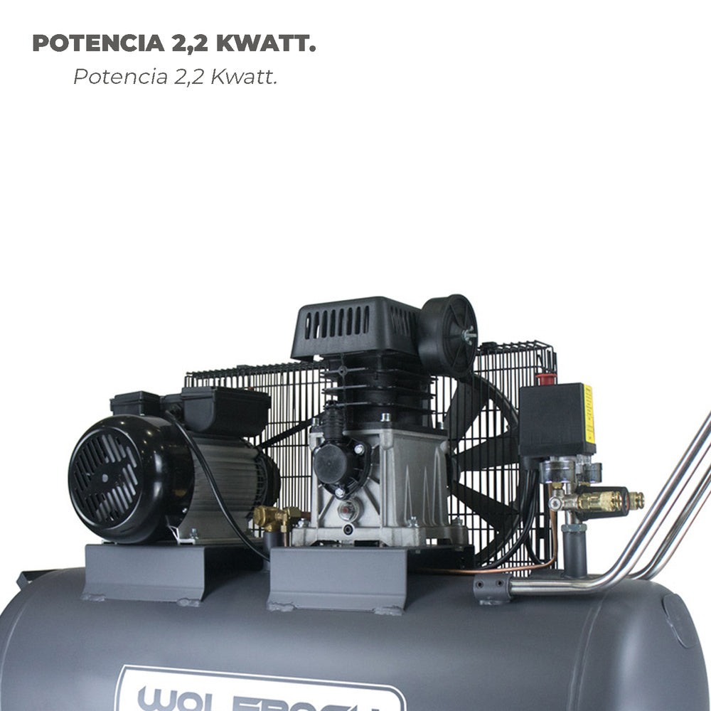 Compresor 100 litros / 8 bares / 2,2 kw - 3,0 hp  lubricado por aceite