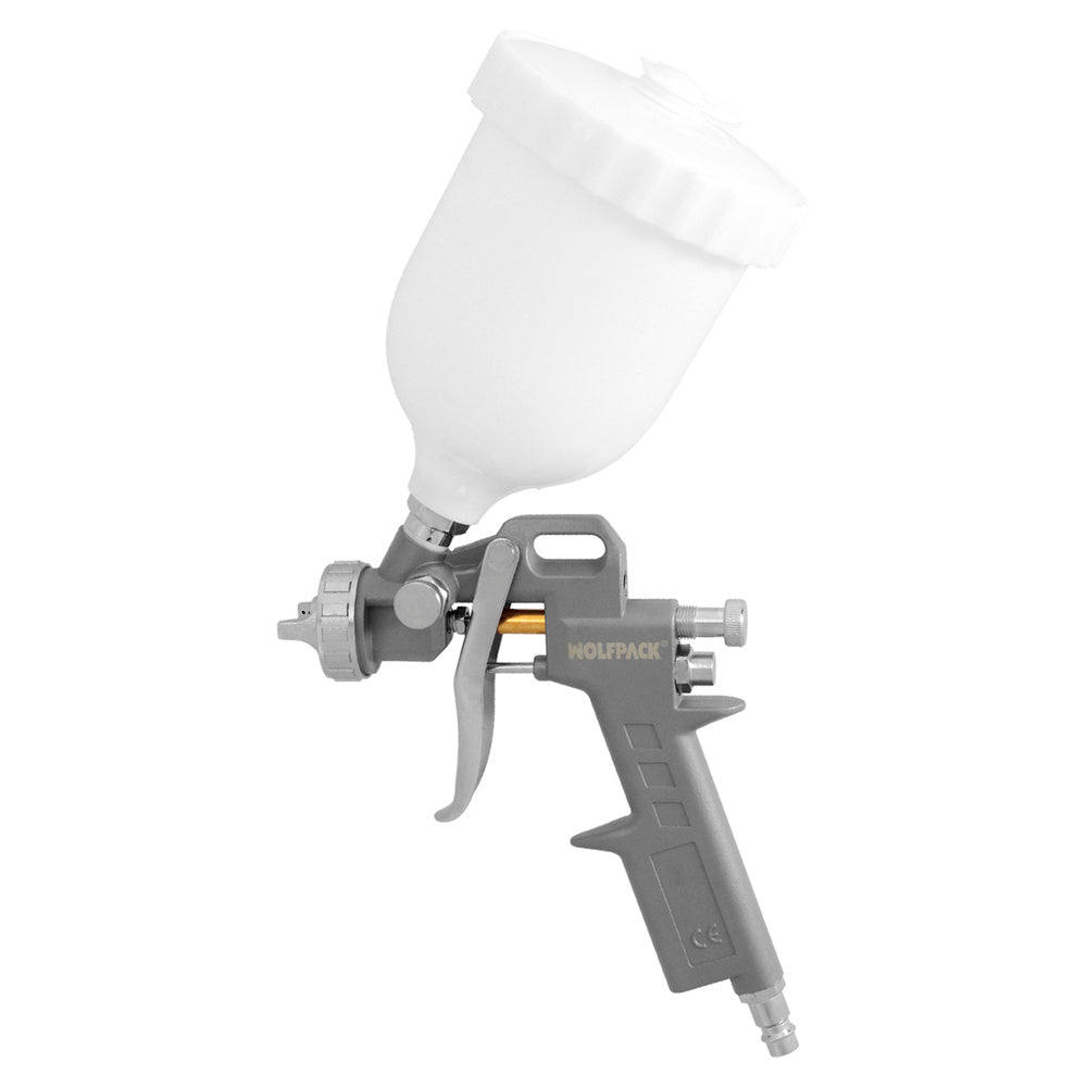 Pistola pintar neumática boquilla de 1,5 mm con depósito superior 0,6 litros y  adaptador rápido