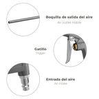 Pistola de sopro com cânula de engate rápido