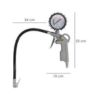 Pistola de enchimento de pneus com manómetro, enchedor de pneus, pistola de ar comprimido para pneus, pistola de compressor