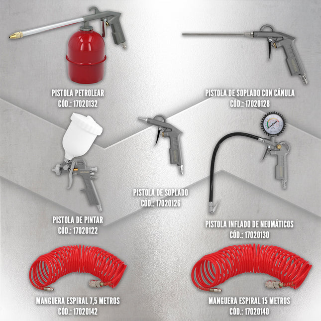 Pistola para inflado de neumáticos con manometro, inflador de neumaticos, pistola aire comprimido neumaticos, pistola compresor