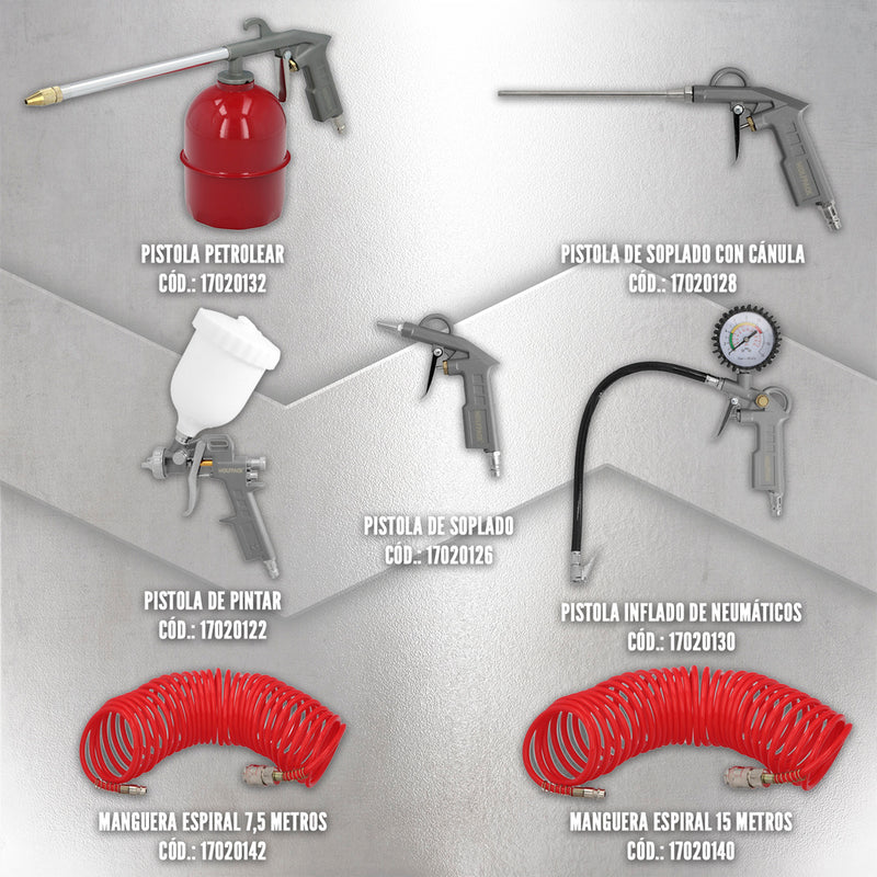 Pistola petrolear neumatica con deposito inferior y adaptador rápido, pistola limpieza motores, pistola petrolear neumatica