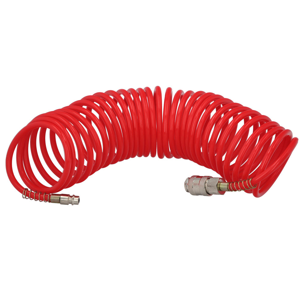 Manguera espiral aire comprimido  15 metros adaptador rápido.