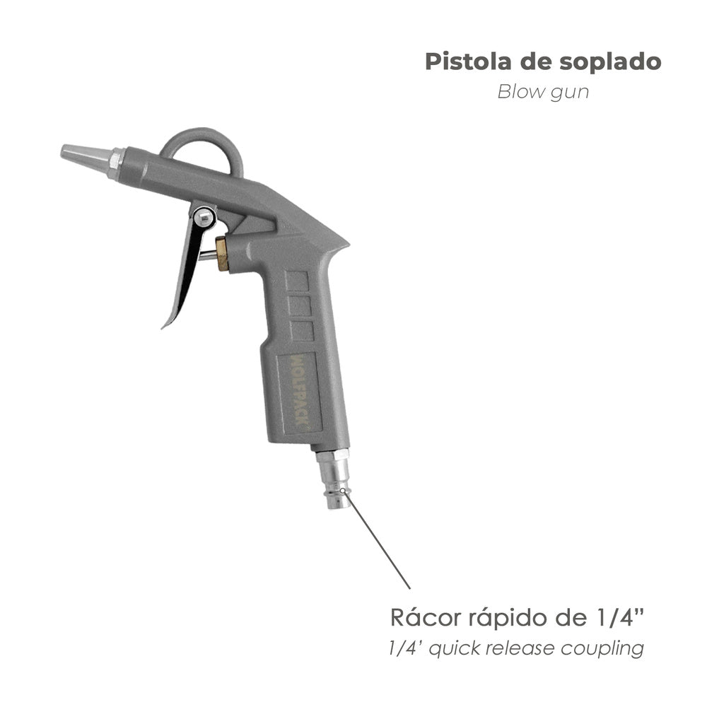 Kit de acessórios para compressor de ar comprimido 5 peças com engate rápido