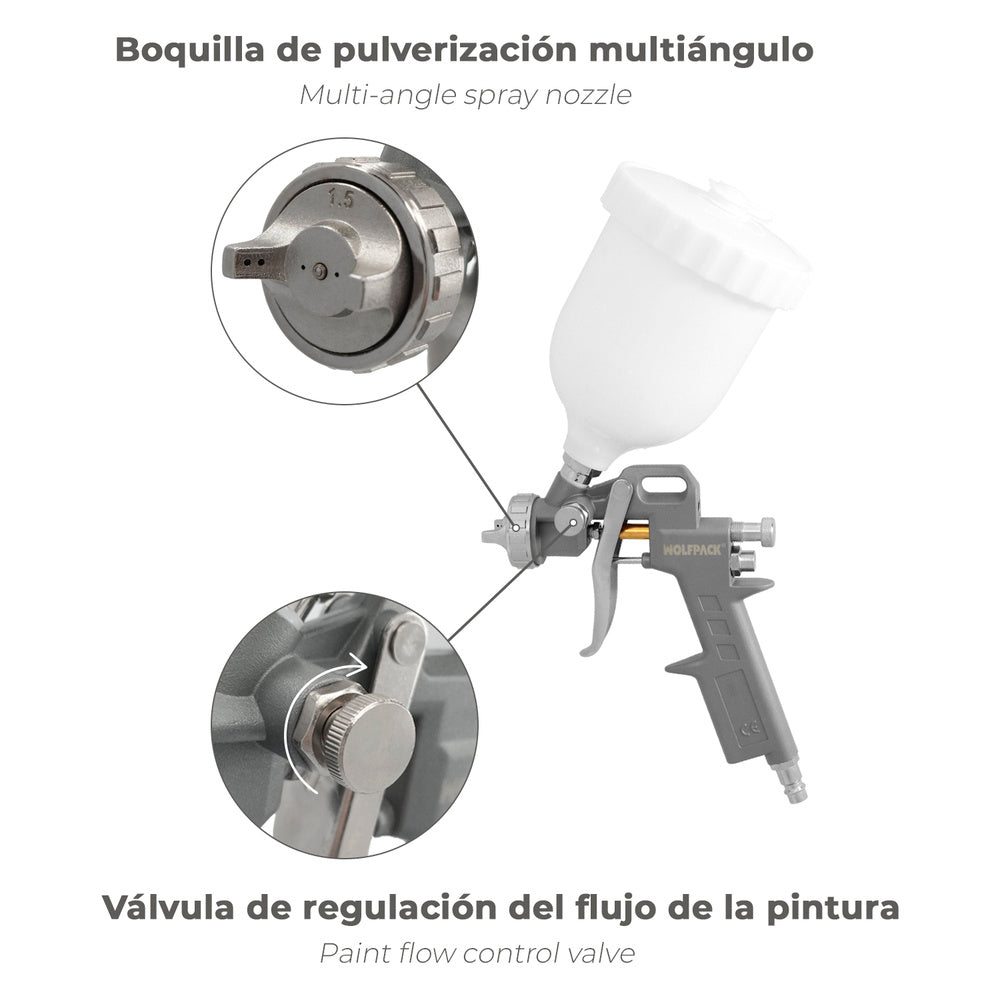 Kit de acessórios para compressor de ar comprimido 5 peças com engate rápido