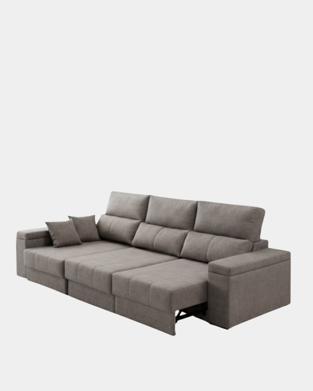 Soft and comfortable grey chaise longue sofa for modern living room